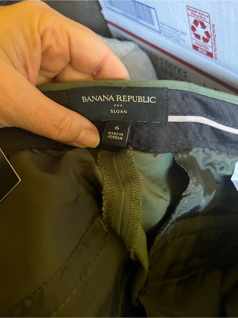 NWT Banana Republic Sloan size 6 Green Dress Pants